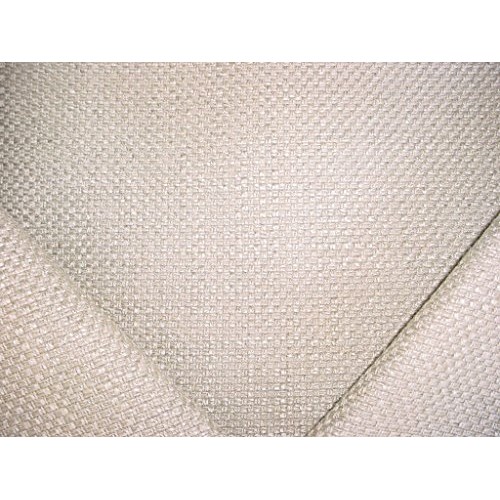 218H7 - Taupe/Grey Overscaled Linen Basketweave Designer Upholster...