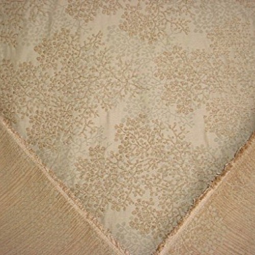 29H12 - Gold/Golden Brown Leaf/Stem Floral Chenille Designer Uphol...