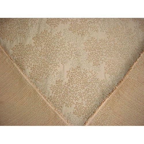29H12 - Gold/Golden Brown Leaf/Stem Floral Chenille Designer Uphol...