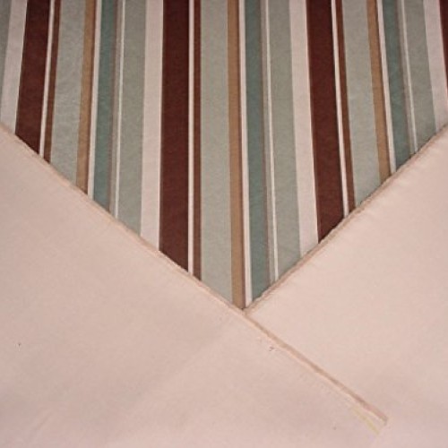 36W11 - Seafoam Bark Dusty Blue Heavy Faux Suede Printed Stripe De...