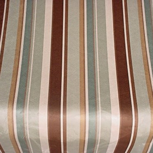 36W11 - Seafoam Bark Dusty Blue Heavy Faux Suede Printed Stripe De...