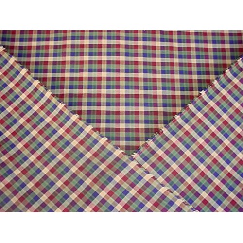 60N8 - Burnt Red/Spruce/Grey Blue/Navy/Light Tan Cotton Gingham/Ch...