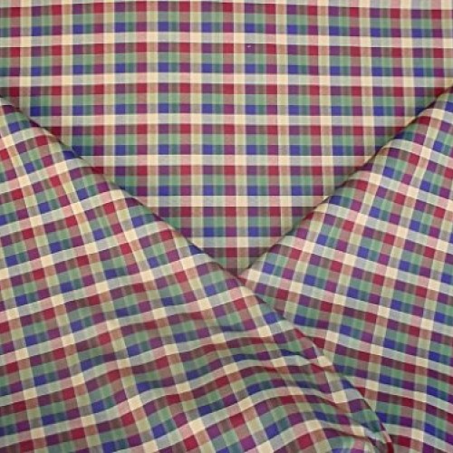 60N8 - Burnt Red/Spruce/Grey Blue/Navy/Light Tan Cotton Gingham/Ch...