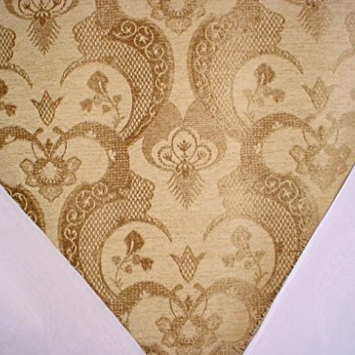60RT12 - Golden Brown/Antique Gold Andalusian Arabesque Floral Scr...