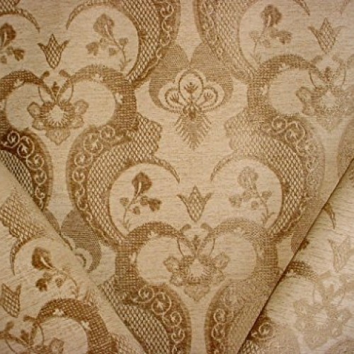 60RT12 - Golden Brown/Antique Gold Andalusian Arabesque Floral Scr...
