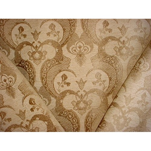 60RT12 - Golden Brown/Antique Gold Andalusian Arabesque Floral Scr...