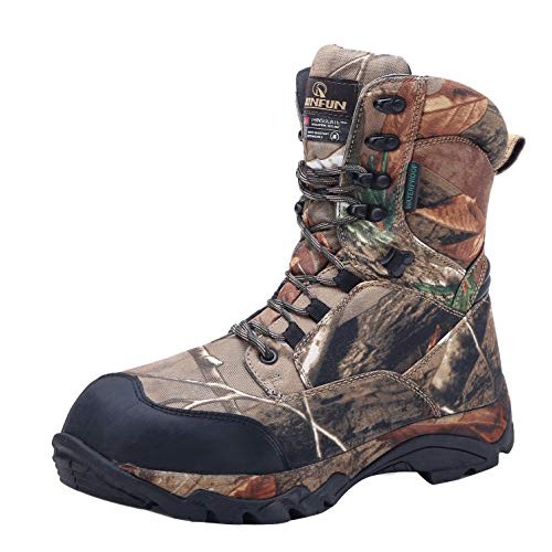 R RUNFUN Mens camo Waterproof Lightweight Hunting Boots