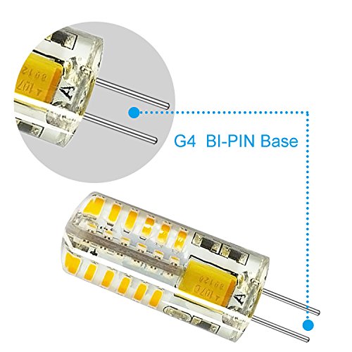 RAYHOO 10pcs G4 LED Bulbs JC Bi-Pin Base Light Bulbs 3W AC/DC 12V ...