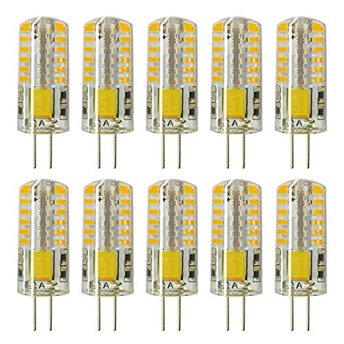 RAYHOO 10pcs G4 LED Bulbs JC Bi-Pin Base Light Bulbs 3W AC/DC 12V ...