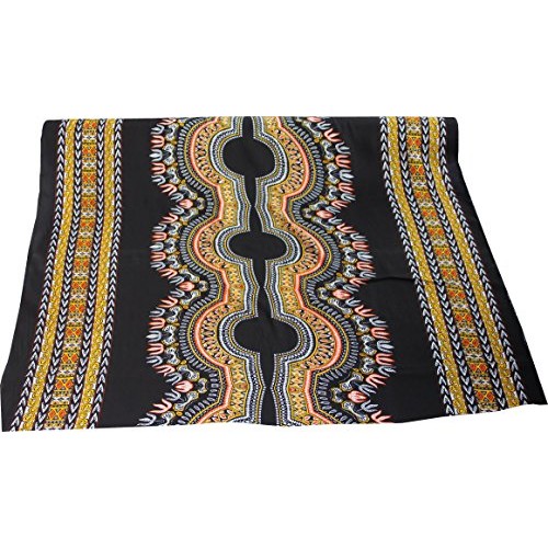Full Funk Thin Bright African Dashiki Rayon Fabric Print 42inch x ...