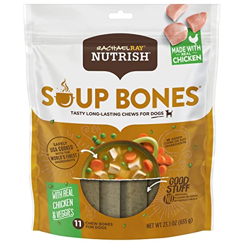 Rachael Ray Nutrish Soup Bones Dog Treats, Chicken & Veggies Flavo...