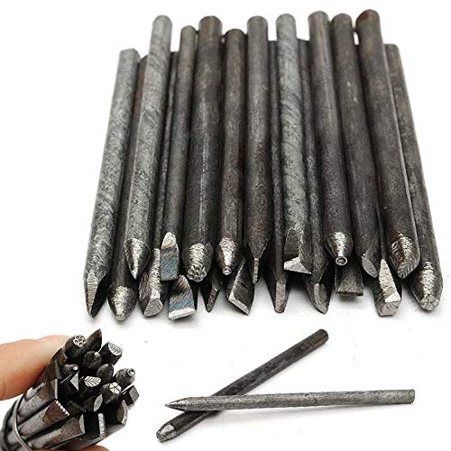 rackerose Practical 20pcs 4mm Steel Punches Flower Punch Stamp Set...