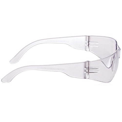 Radians Clear Safety Glasses, Scratch-Resistant, Wraparound, One Size