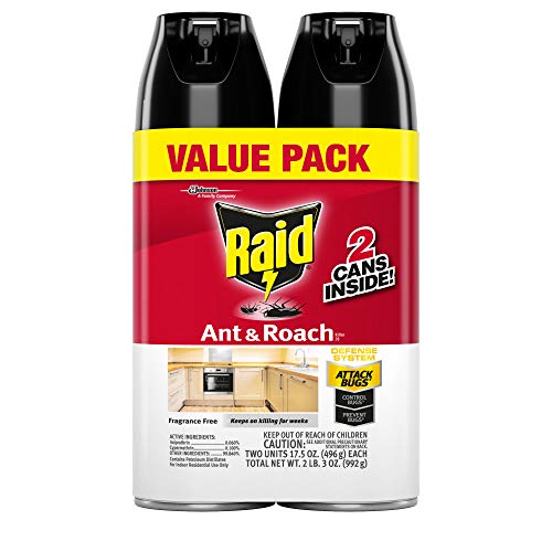 Raid Ant and Roach Fragrance Free Twin Pack, 17.5 OZ