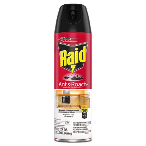 Raid Ant & Roach Killer, 17.5 oz Aerosol, Unscented, 12 Cans SJN6...