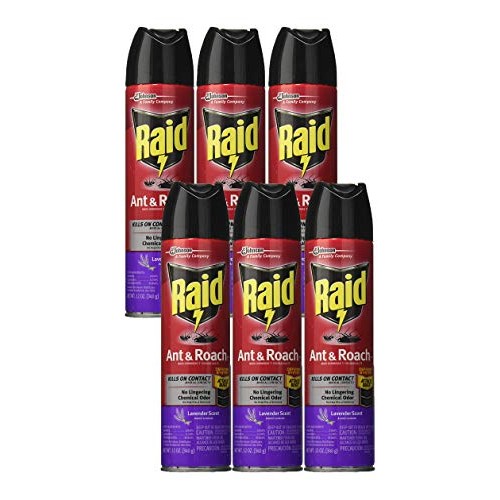Raid Ant & Roach Killer, Lavender Scent, 12 OZ Pack - 6