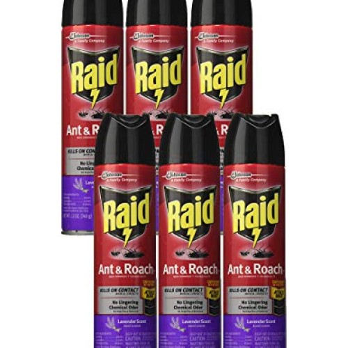 Raid Ant & Roach Killer, Lavender Scent, 12 OZ Pack - 6