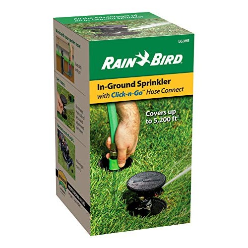 Rain Bird LG3HE In-Ground Impact Sprinkler with Click-N-Go Hose Co...