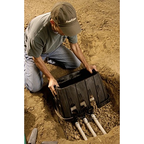 Rain Bird VBREC12 Rectangular Sprinkler Valve Box, Black with Gree...