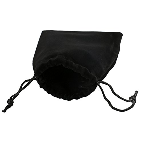 rainbowroseus 50PCS 3” x 4” Black Velvet Cloth Jewelry Pouches Dra...