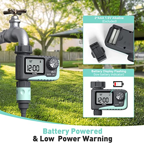 RAINPOINT Sprinkler Timer Outdoor, Water Timer for Garden Hose Fau...
