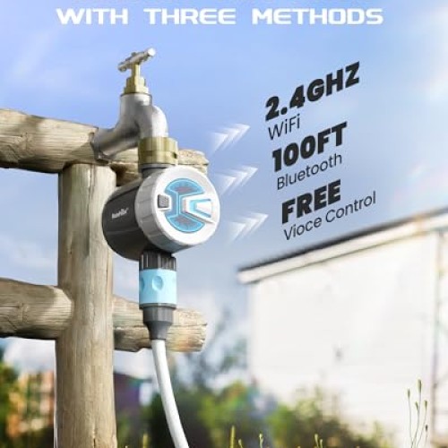 RAINPOINT WiFi Sprinkler Timer Water Timer, Brass Inlet Smart Hose...
