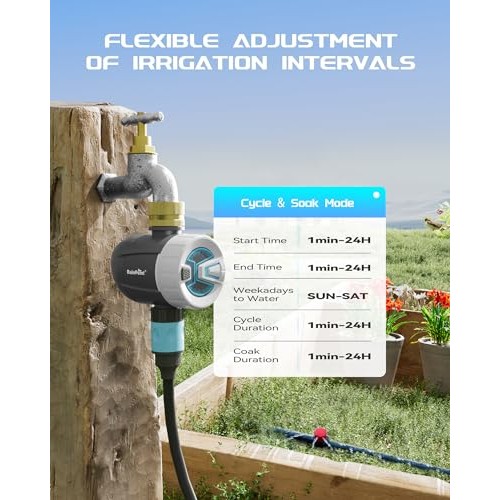 RAINPOINT WiFi Sprinkler Timer Water Timer, Brass Inlet Smart Hose...