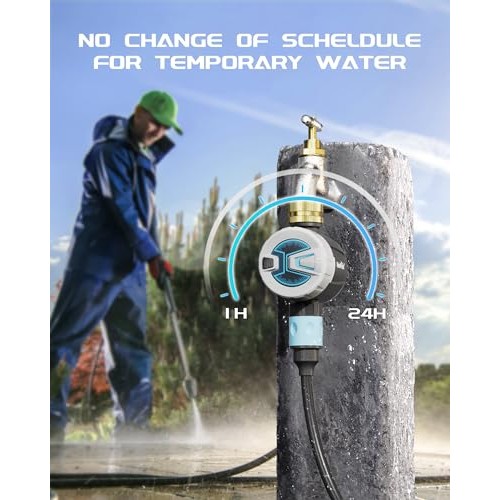 RAINPOINT WiFi Sprinkler Timer Water Timer, Brass Inlet Smart Hose...