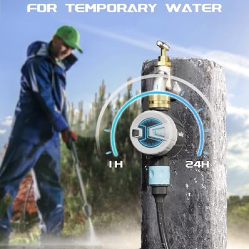 RAINPOINT WiFi Sprinkler Timer Water Timer, Brass Inlet Smart Hose...