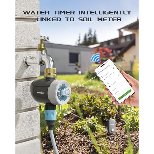RAINPOINT WiFi Sprinkler Timer Water Timer, Brass Inlet Smart Hose...