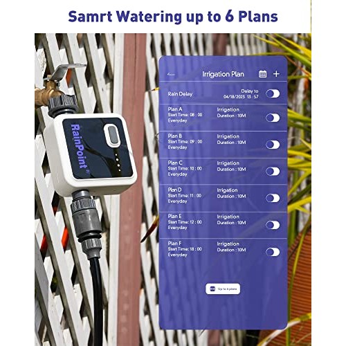 RAINPOINT WiFi Sprinkler Timer Water Timer for Garden Hose, Smart ...