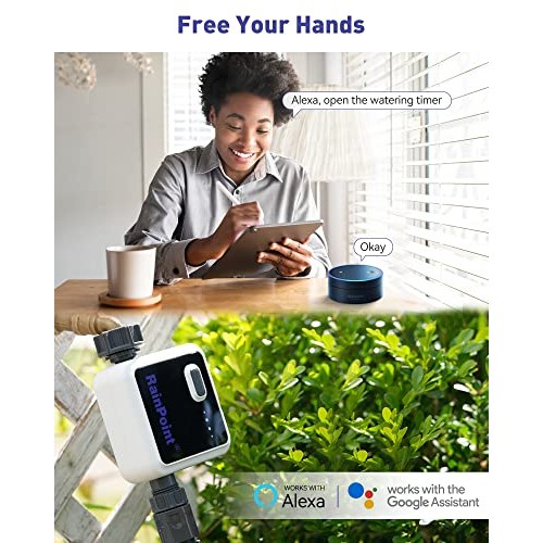 RAINPOINT WiFi Sprinkler Timer Water Timer for Garden Hose, Smart ...