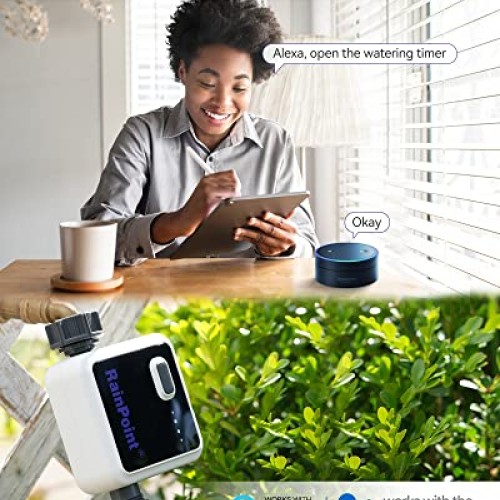 RAINPOINT WiFi Sprinkler Timer Water Timer for Garden Hose, Smart ...