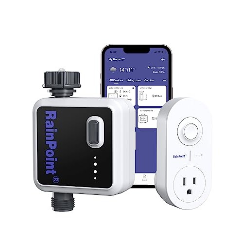 RAINPOINT WiFi Sprinkler Timer Water Timer for Garden Hose, Smart ...