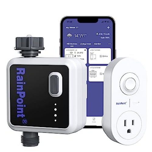 RAINPOINT WiFi Sprinkler Timer Water Timer for Garden Hose, Smart ...