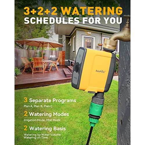 RAINPOINT WiFi Water Timer, Smart Sprinkler Timer Hose Timer WiFi ...