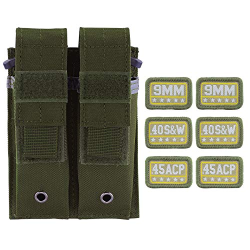 Raiseek Molle Double Pistol Mag Pouch Single and Double Stack Maga...