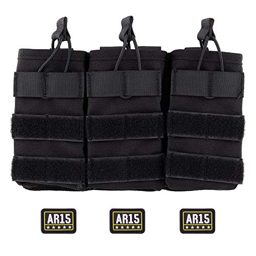 Raiseek Molle Open Top Triple Mag Pouch for Rifle .223/5.56 7.62 M...