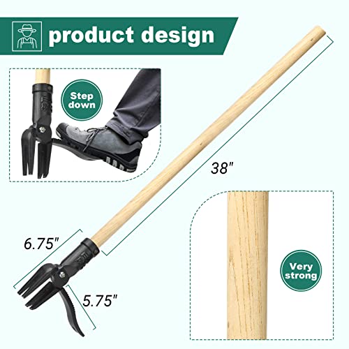 Rakukiri Weed Puller Tool Stand Up Heavy Duty Weed Pulling Tool wi...