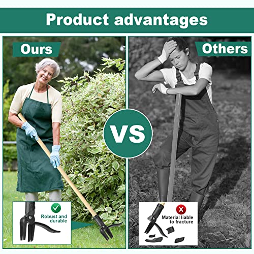 Rakukiri Weed Puller Tool Stand Up Heavy Duty Weed Pulling Tool wi...