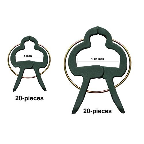 Ram-Pro 40 Piece Green Gentle Gardening Plant & Flower Lever Loop ...