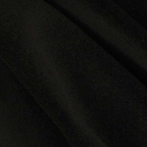 Ramtex Fibers Black Doux Cotton Velvet Fabric By The Yard