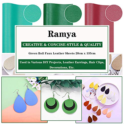 RAMYA Solid Color Faux Leather Sheets 7.8 X 53 , Leather Fabri...