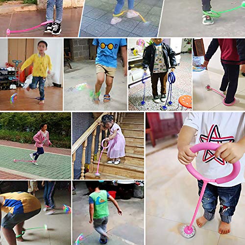 Portable Children LED Flashing Jumping Rope Ball Colorful Ankle Sk...