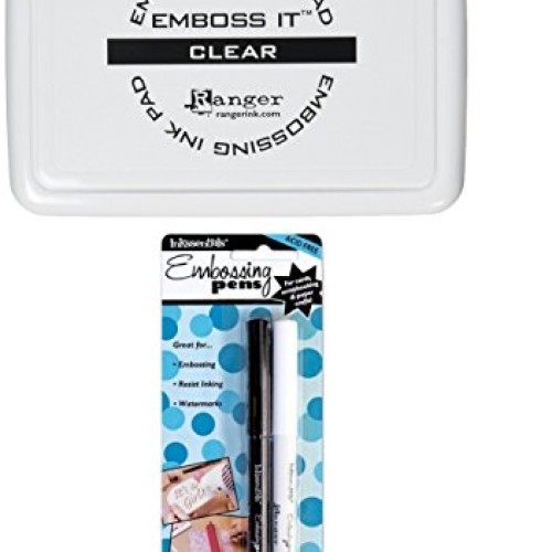 Ranger Emboss It Foam Pad, Clear AND Inkssentials Embossing Pens, ...
