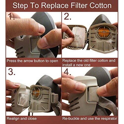 RANKSING: Strong-AX Reusable Dust Half Respirator, Reusable Standa...