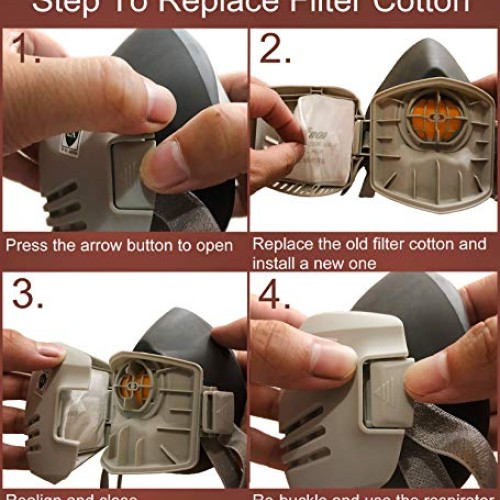 RANKSING: Strong-AX Reusable Dust Half Respirator, Reusable Standa...