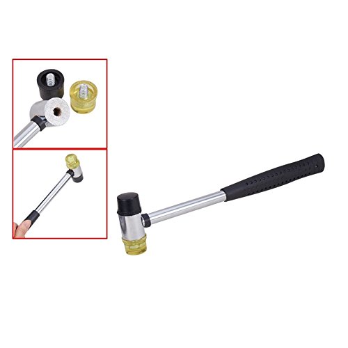 Rannb Dual Head Nylon Rubber Hammer Soft Mallet with 2 Soft Rubber...