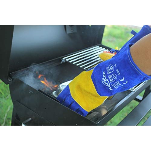 RAPICCA 16 Inches,932℉, Leather Forge/Mig/Stick Welding Gloves Hea...