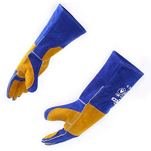 RAPICCA 16 Inches,932℉, Leather Forge/Mig/Stick Welding Gloves Hea...